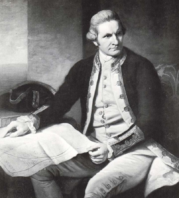 unknow artist This anslaende portrait of captain James Cook,en of 1700- digits djarvaste sjofarare,ar millings of N.Dance oil painting picture